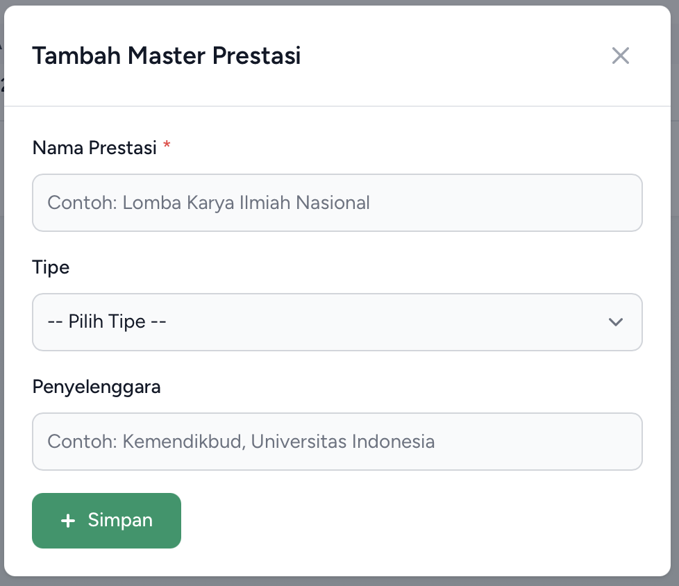 Form Master Prestasi
